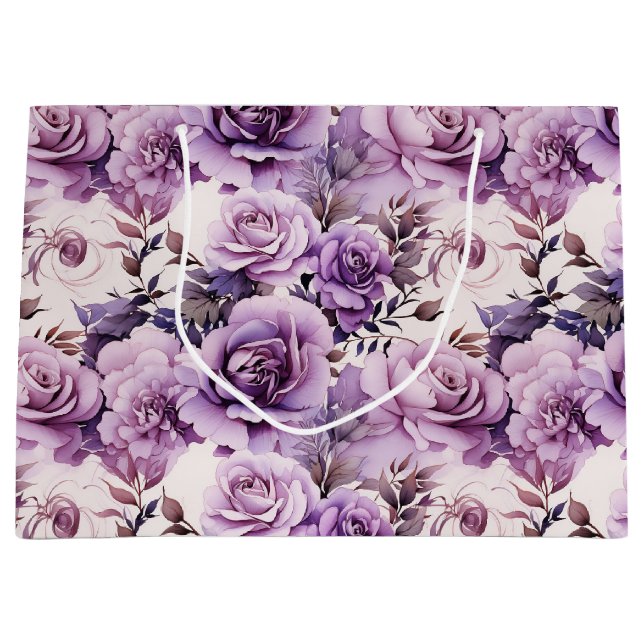 Beautiful Purple Wildflowers  Large Gift Bag (Front)