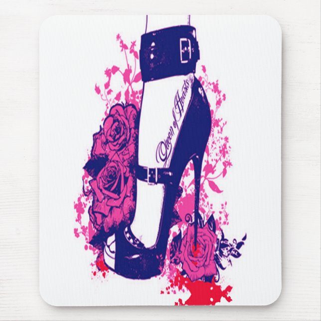 Beautiful Queen of hearts tattooed foot Mouse Mat (Front)