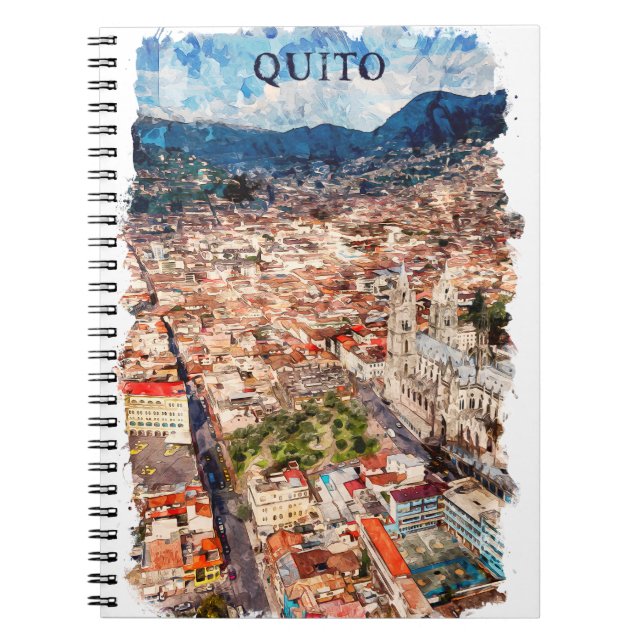 Beautiful Quito Ecuador Cityscape Notebook (Front)