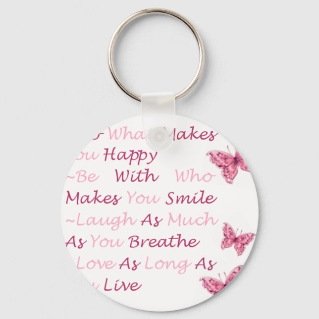 Beautiful Quotes Key Ring (Front)