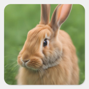 Beautiful Rabbit Square Sticker