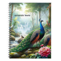 Beautiful Rain Forest with Peacock Personalised 