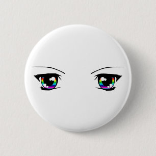 Beautiful Rainbow "anime eyes" badge