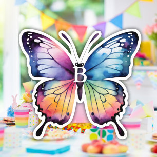 Beautiful Rainbow Butterfly Candy Kisses Monogram