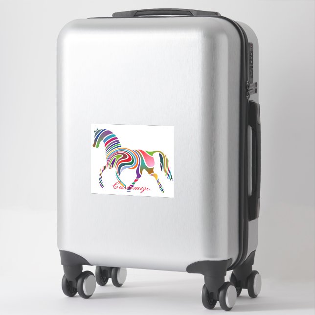 Beautiful Rainbow Colour Horse Thunder_Cove (Suitcase)