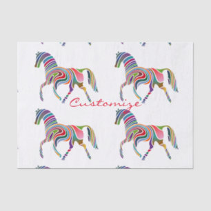 Beautiful Rainbow Colour Horse Thunder_Cove Tissue Paper