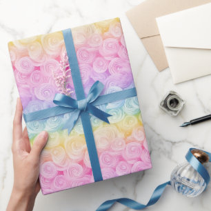 Beautiful Rainbow Coloured Seamless Patterned Wrapping Paper