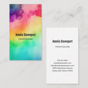 Beautiful Rainbow Colours Abstract Design Business Card