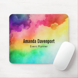 Beautiful Rainbow Colours Abstract Design Mouse Mat