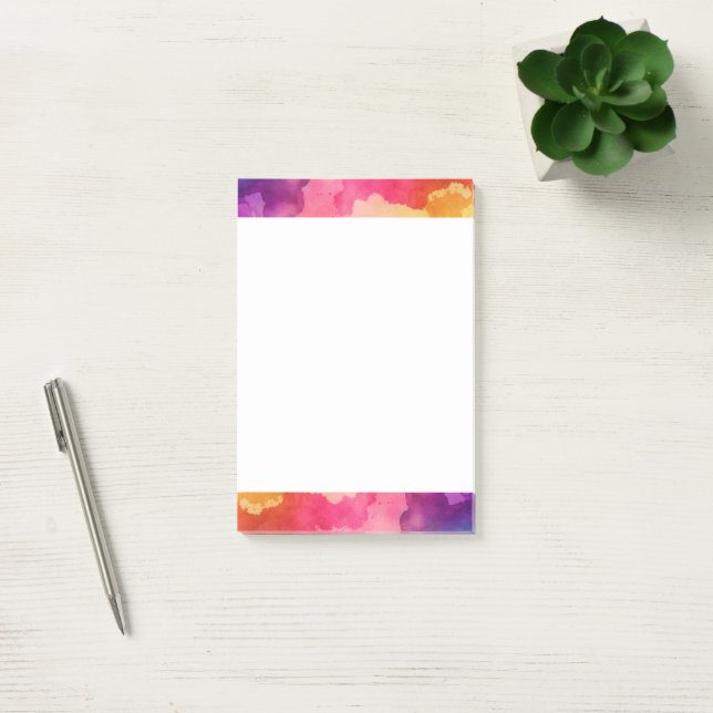 Beautiful Rainbow Colours Abstract Design Post-it Notes (Office)