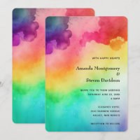 Beautiful Rainbow Colours Abstract Design Wedding