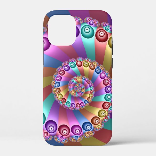 Beautiful Rainbow Colours Abstract Fractal Art Case-Mate iPhone Case (Back)