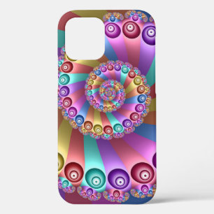 Beautiful Rainbow Colours Abstract Fractal Art iPhone 12 Case