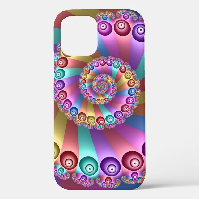 Beautiful Rainbow Colours Abstract Fractal Art Case-Mate iPhone Case (Back)