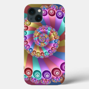 Beautiful Rainbow Colours Abstract Fractal Art iPhone 13 Case