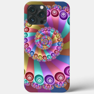 Beautiful Rainbow Colours Abstract Fractal Art iPhone 13 Pro Max Case