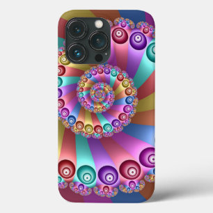 Beautiful Rainbow Colours Abstract Fractal Art iPhone 13 Pro Case