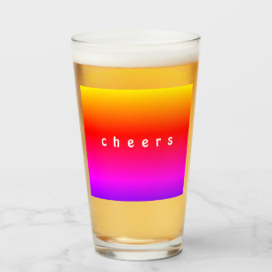 Beautiful Rainbow Colours - Cheers Glass