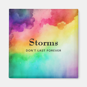 Beautiful Rainbow Colours Inspirational Magnet
