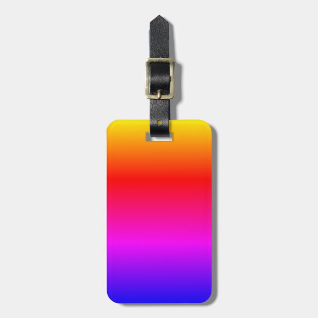 Beautiful Rainbow Colours Luggage Tag (Front Vertical)