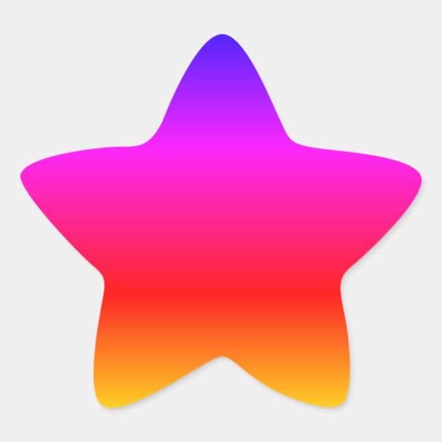 Beautiful Rainbow Colours - Star Sticker (Front)