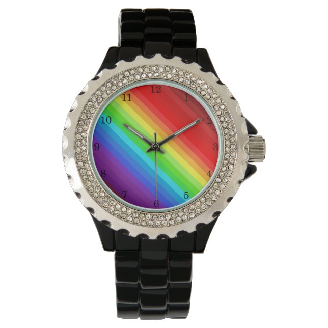 Beautiful Rainbow Colours Watch (Front)