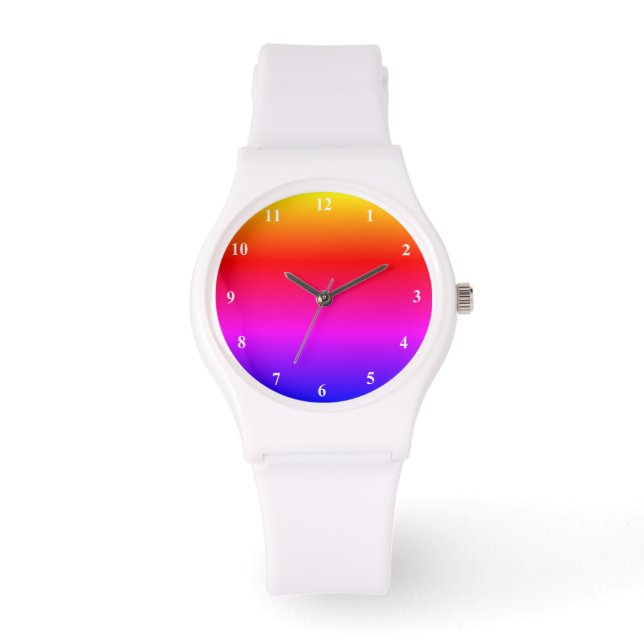 Beautiful Rainbow Colours Watch (Front)