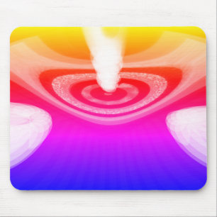 Beautiful rainbow comet art mouse mat