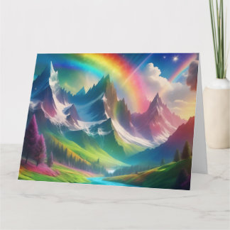Beautiful Rainbow Fantasy Realm Card