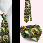Beautiful Rainbow Parrots Necktie<br><div class="desc">This beautiful parrots necktie is perfect for any pet bird owner or bird watcher or bird lover!</div>