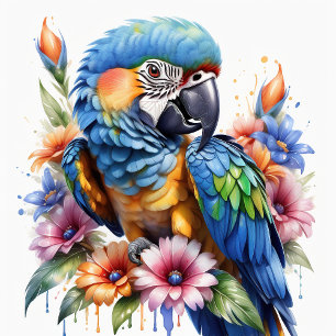Beautiful Rainbow Parrots Necktie