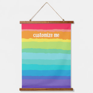 Beautiful Rainbow Personalized Artistic Gay Pride Hanging Tapestry