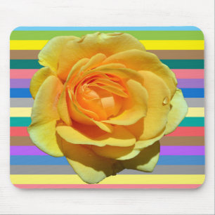 Beautiful rainbow rose mouse mat