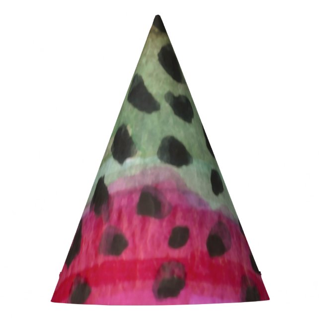 Beautiful Rainbow Trout Art Party Hat (Front)