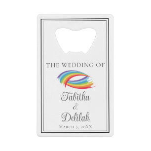 Beautiful Rainbow Waves Personalised Wedding