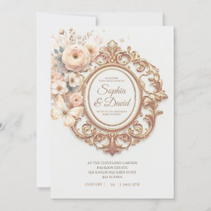 Beautiful Ranunculus Wedding  Invitation