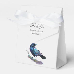Beautiful Raven on a Tree Branch Wedding Favour Box