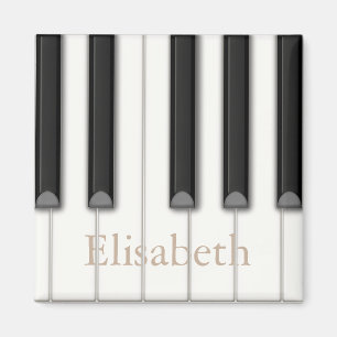 Beautiful Realistic Piano Keys Personalized Music Magnet