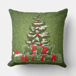 Beautiful Red and Green Christmas Inspired square Cushion