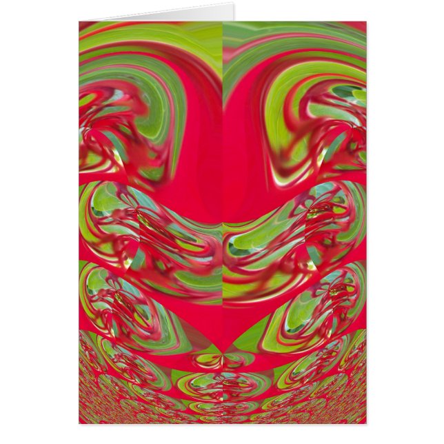 Beautiful Red and Green Texture Colour Abstract Ar (Front)