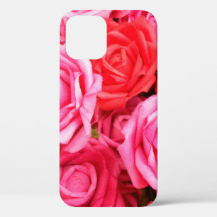 Beautiful red and pink roses iPhone 12 case