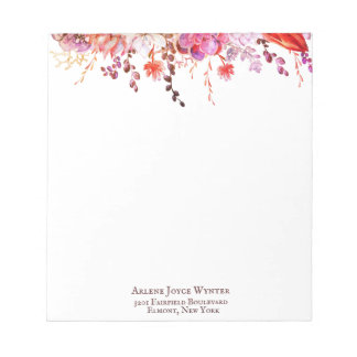 Beautiful Red and Purple Arrangement Notepad