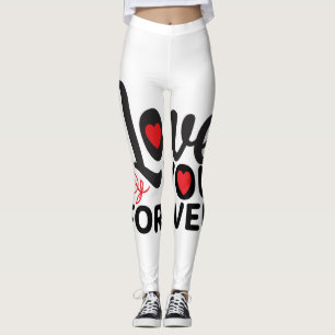 Beautiful red and white valentine's day laggings  leggings