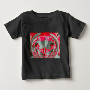 beautiful Red ash grey geometric motif ART design Baby T-Shirt