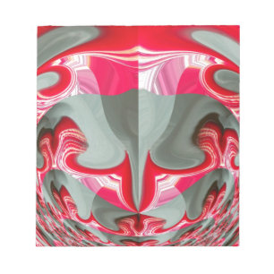 Beautiful Red ash grey geometric motif ART design Notepad
