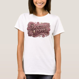 Beautiful Red BOTTLE POPPER Artistic Motif T-Shirt