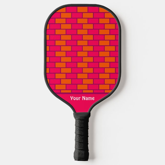 Beautiful Red Brick Modern Pro Pickleball Paddle (Back)