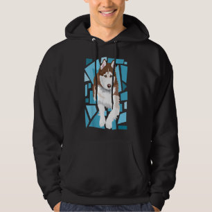beautiful red brown Siberian Husky with blue eyes Hoodie