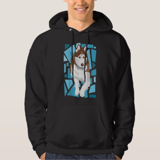 beautiful red brown Siberian Husky with blue eyes Hoodie
