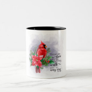Beautiful Red Cardinal/Bereavement Two-Tone Coffee Mug